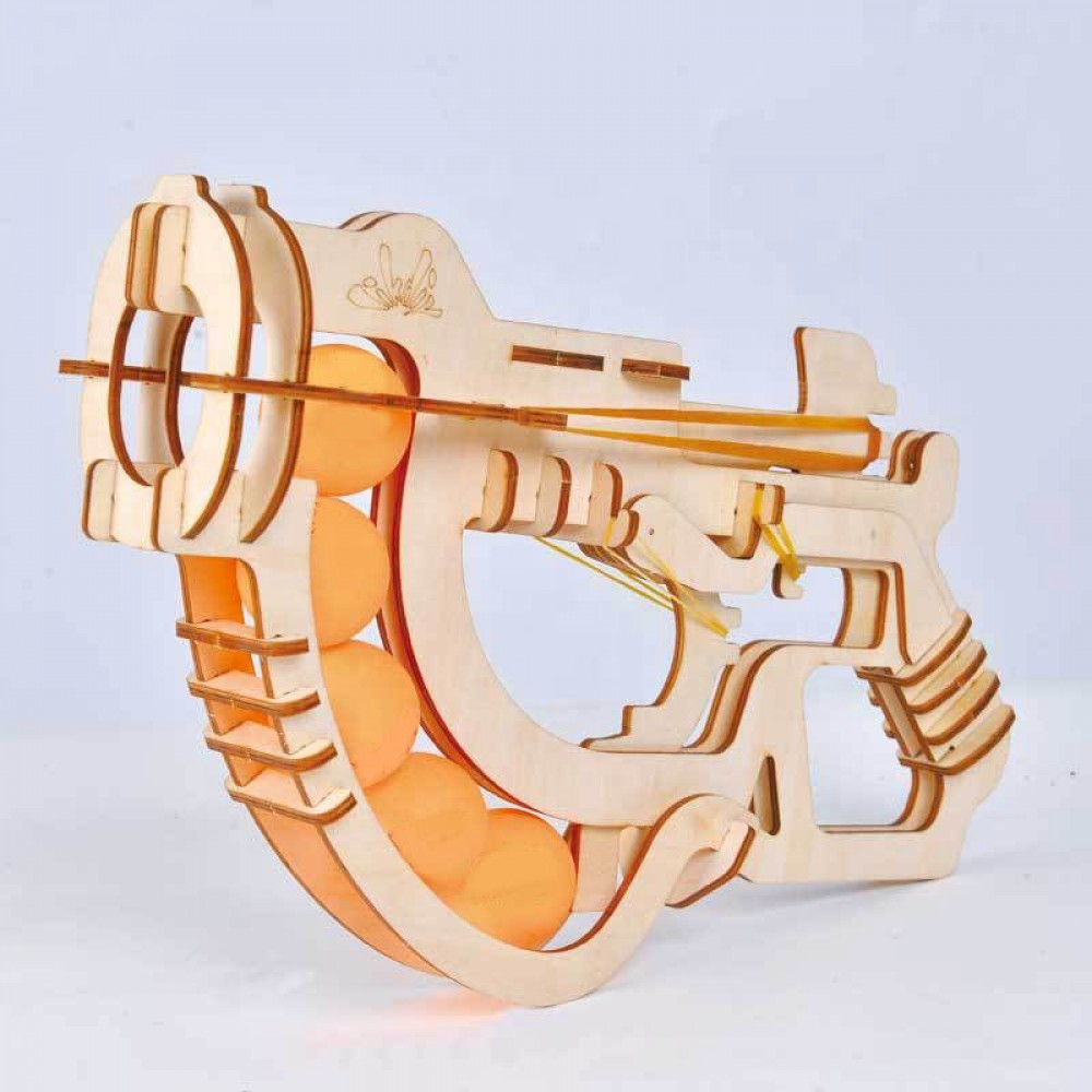 Модель для сборки-Пистолет для пинг-понга «сделай сам», деревянные 3D-пазлы для стрельбы