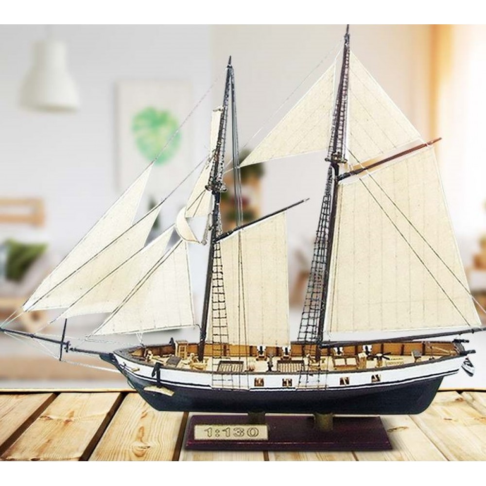 Сборная модель-HARVEY 1847  1:130 DIY деревянная модель парусного корабля 