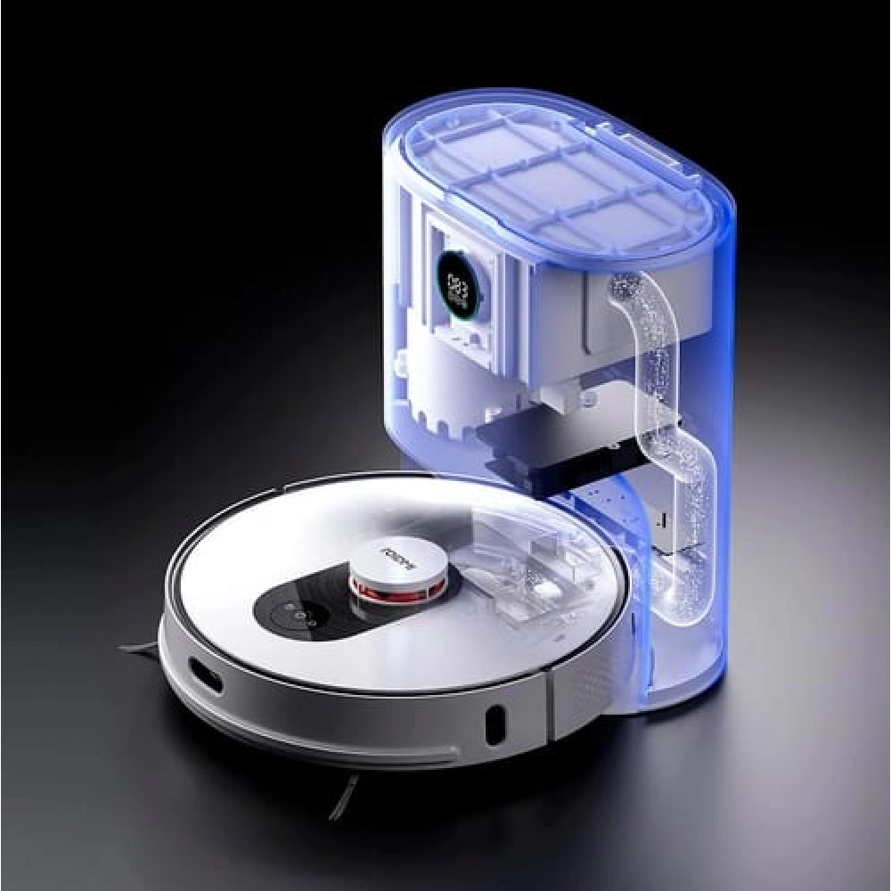Робот-пылесос Roidmi EVE Plus автономная система с лидаром и базой самоочистки, белый