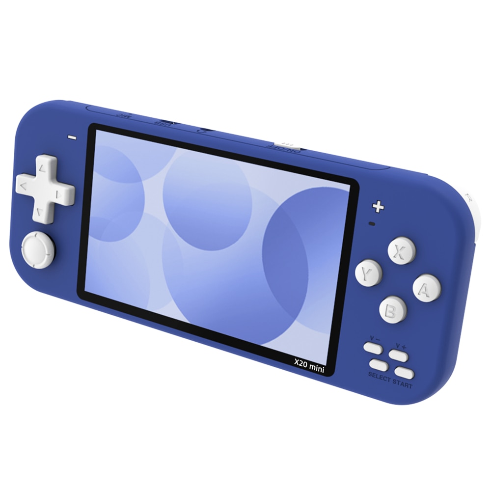 Портативная игровая консоль X20 mini, экран 4,3 дюйма, синий