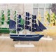 Модель синего корабля с синими парусами 16см
