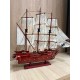 Модель красного корабля с парусами "Gorchfock" 60 см