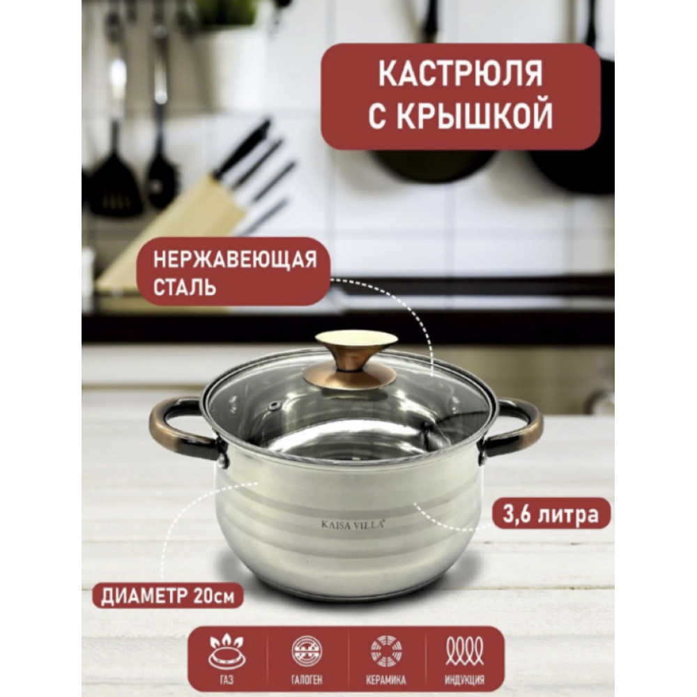 Набор кастрюль для кухни KAISA VILLA (KV-6605)