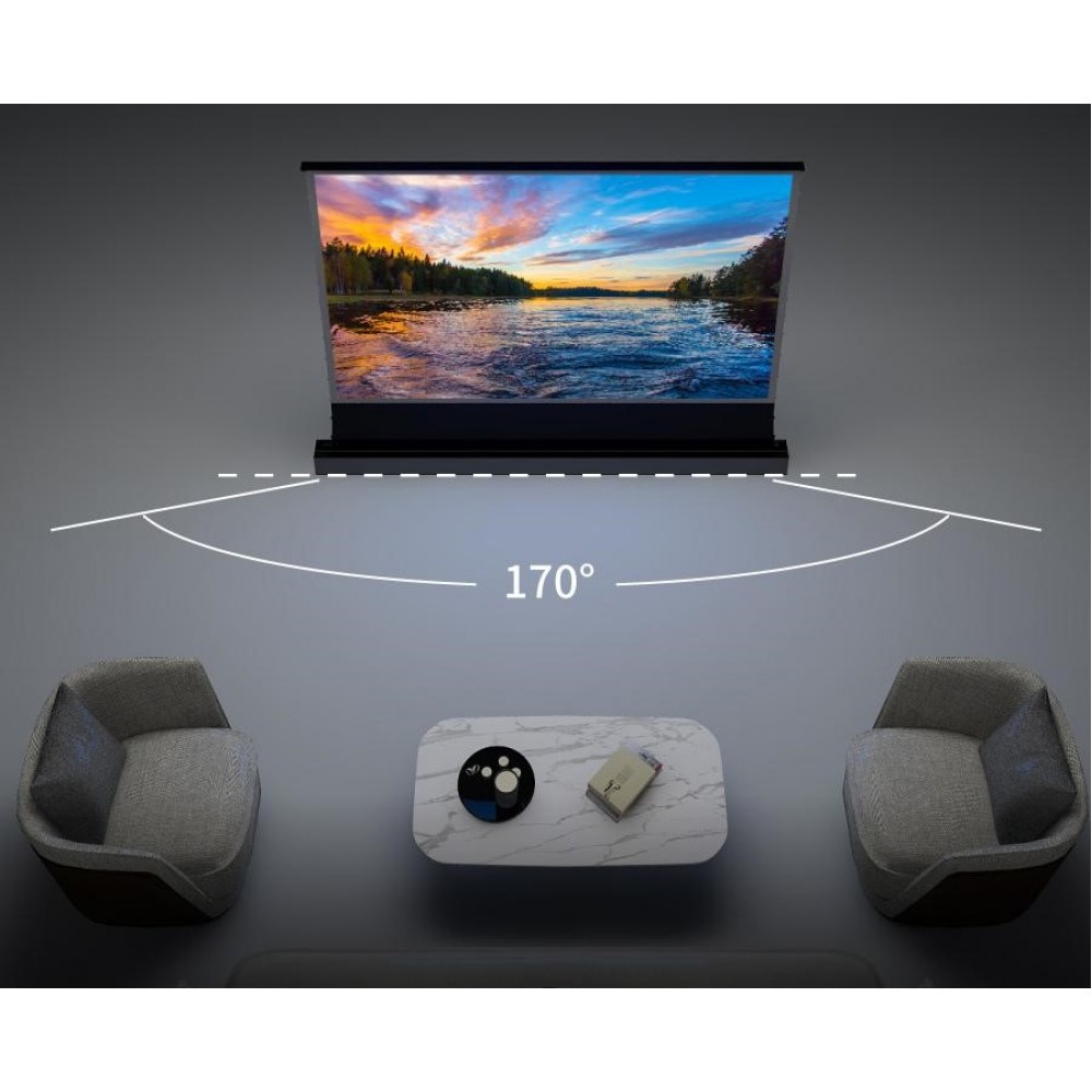 Интеллектуальный напольный моторизованный проекционный экран XYScreen 150 дюймов ALR UST