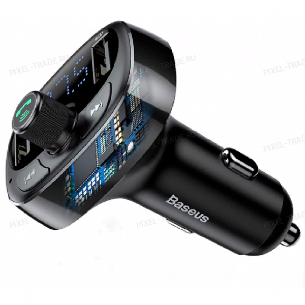 Автомобильная Зарядка T Typed 2-USB Bluetooth MP3 Car Charger (Standard Version) (Black) CCTM-01
