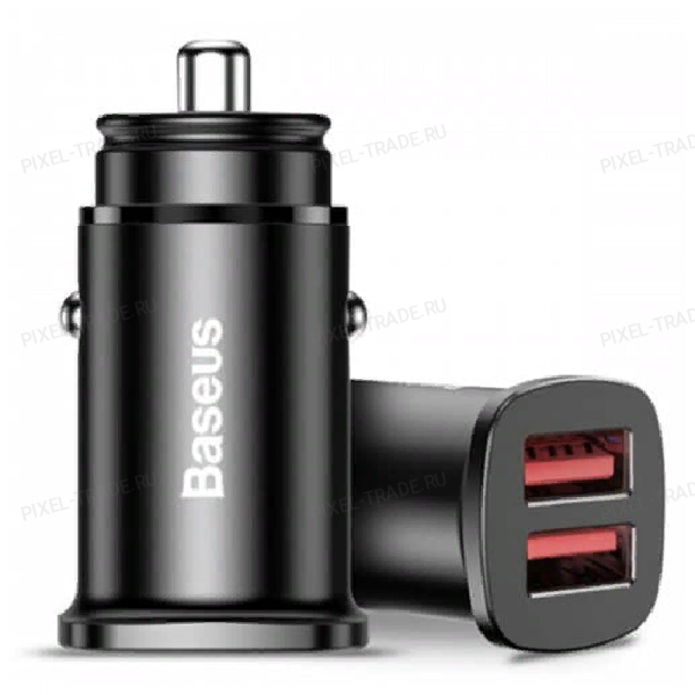 Автомобильное зарядное устройство Baseus 30 Вт Dual USB Quick Charge QC 4.0 Black CCALL - DS01