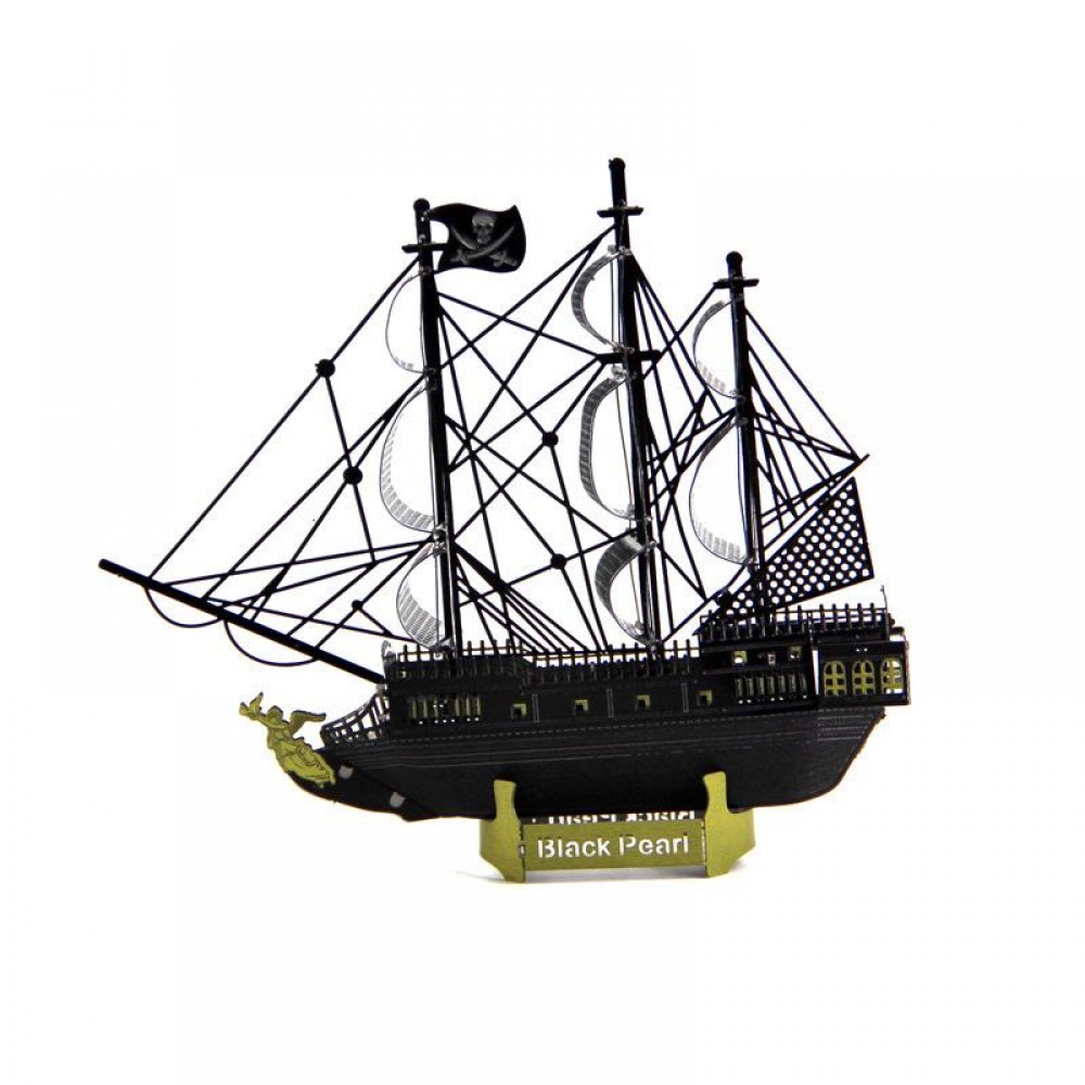 3D конструктор металлический MetalHead Black Pearl Pirate Ship KM018