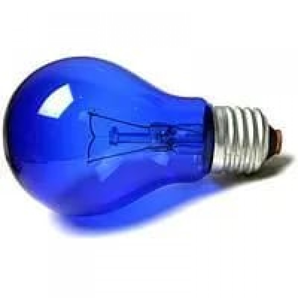 Лампа накаливания вольфрамовая синяя E27