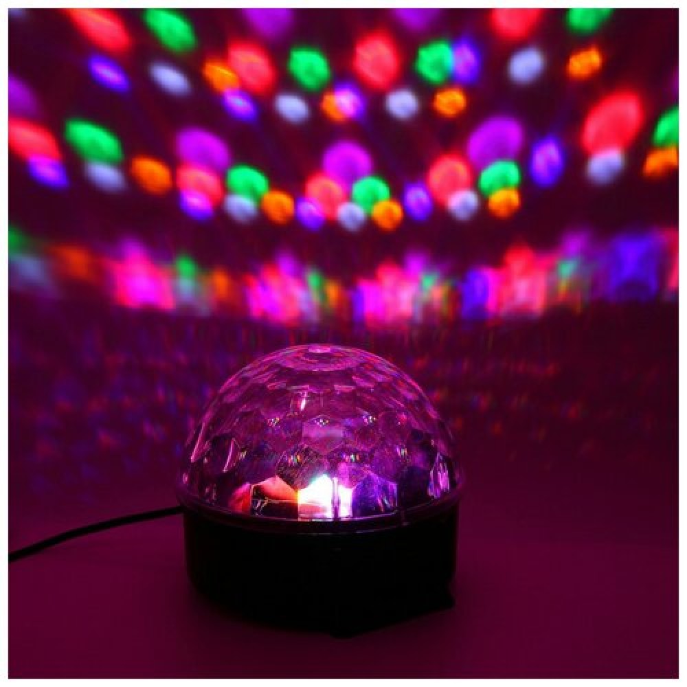 Светодиодный диско- шар MP3 Led Magic Ball Light с пультом управления