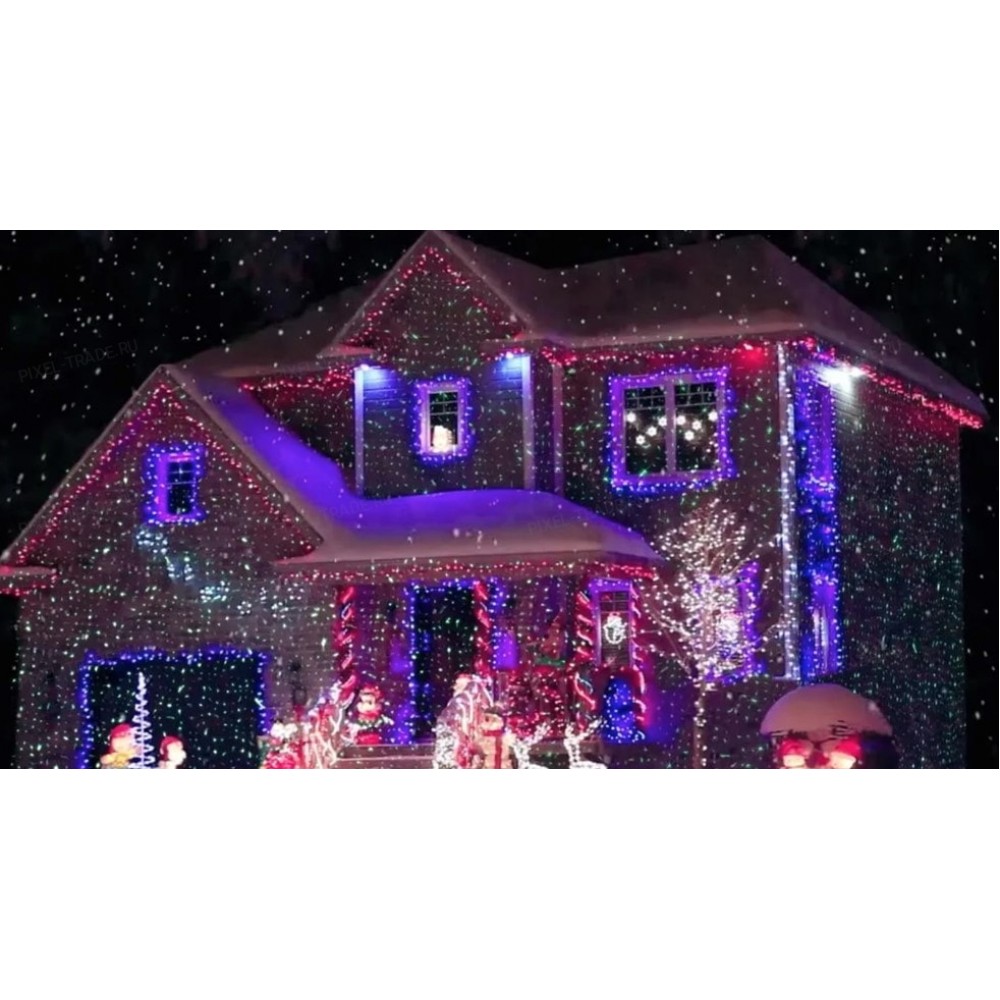 Новогодний лазерный проектор для дома и улицы