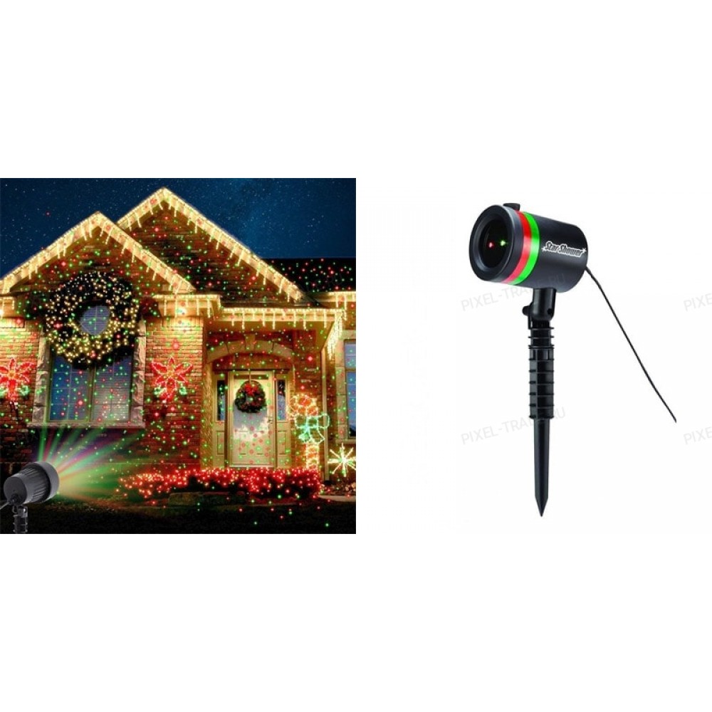Новогодний лазерный проектор для дома и улицы
