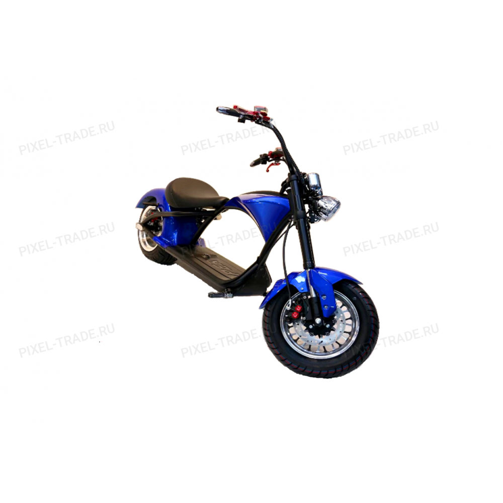 Электроскутер Citycoco Harley Chopper Синий 2000W, 60В 20Ah